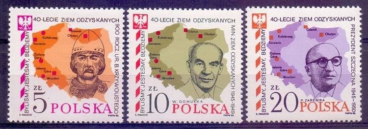 Znaczek Polska 1985 Mi 2970-2972 Fi 2822-2824 Czyste **