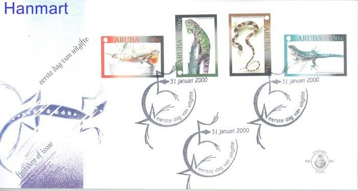 Znaczek Aruba 2000 Mi 250-253 FDC
