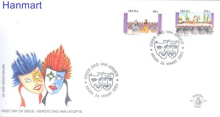Znaczek Aruba 2001 Mi 271-272 FDC