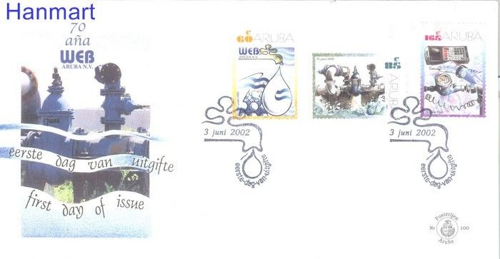 Znaczek Aruba 2002 Mi 290-292 FDC