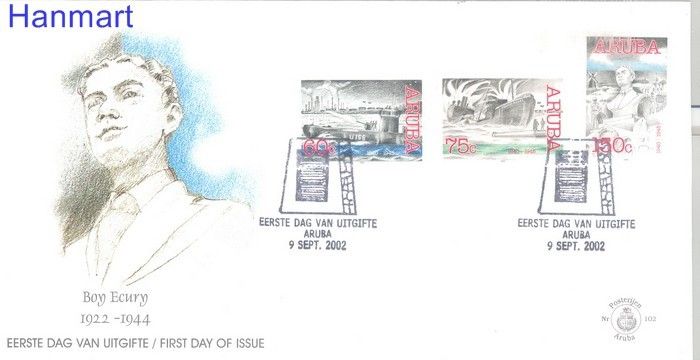 Znaczek Aruba 2002 Mi 295-297 FDC