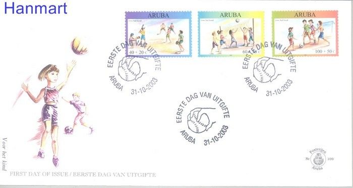 Znaczek Aruba 2003 Mi 317-319 FDC