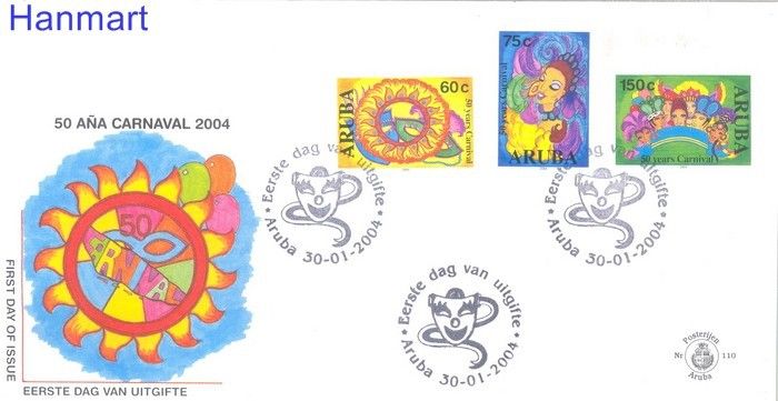 Znaczek Aruba 2004 Mi 320-322 FDC