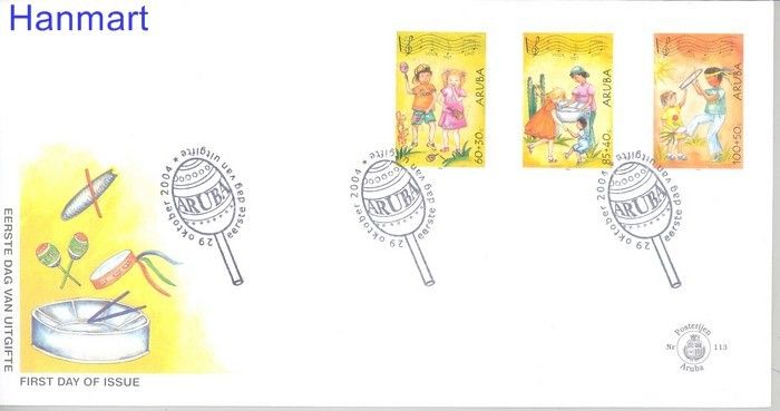 Znaczek Aruba 2004 Mi 331-333a FDC