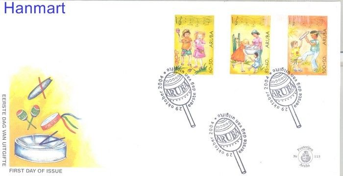 Znaczek Aruba 2004 Mi 331-333b FDC