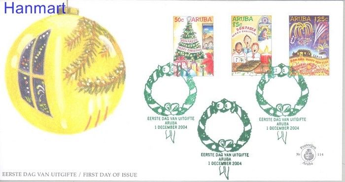 Znaczek Aruba 2004 Mi 334-336 FDC