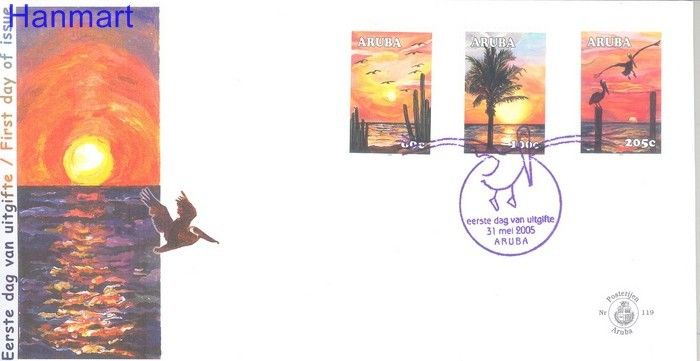 Znaczek Aruba 2005 Mi 351-353 FDC