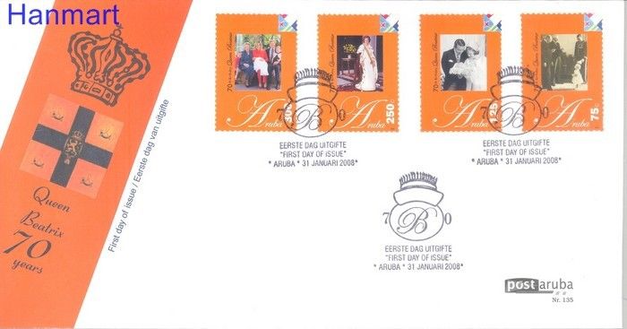 Znaczek Aruba 2008 Mi 403-406 FDC