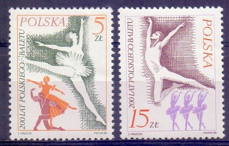 Znaczek Polska 1985 Mi 3005-3006 Fi 2857-2858 Czyste **