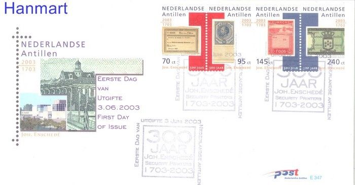 Znaczek Antyle Holenderskie 2003 Mi 1200-1203 FDC