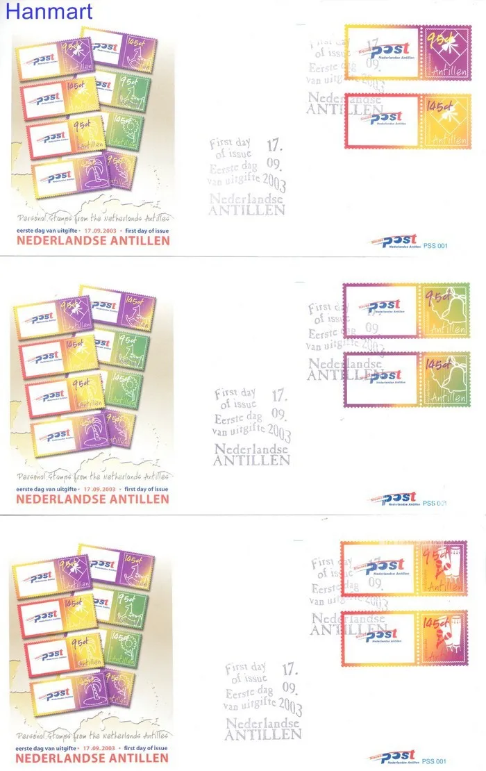 Znaczek Antyle Holenderskie 2003 Mi 1224-1235 FDC