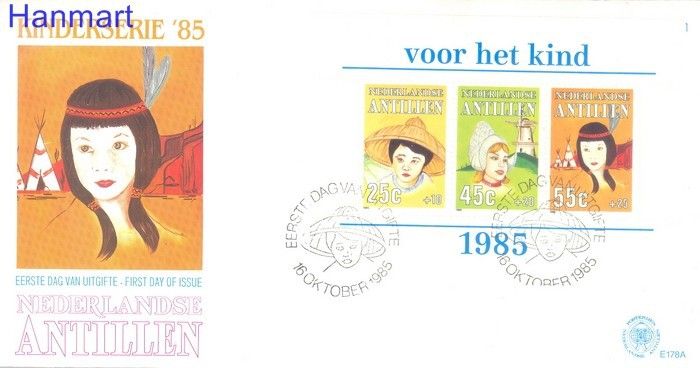 Znaczek Antyle Holenderskie 1985 Mi bl29a FDC