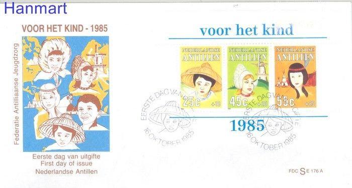 Znaczek Antyle Holenderskie 1985 Mi bl29b FDC