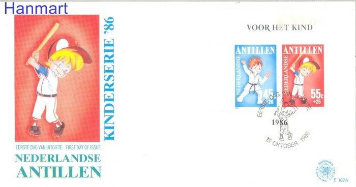 Znaczek Antyle Holenderskie 1986 Mi bl30a FDC