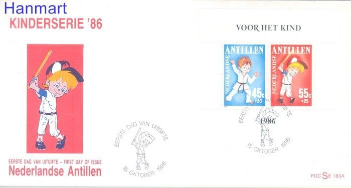 Znaczek Antyle Holenderskie 1986 Mi bl20b FDC