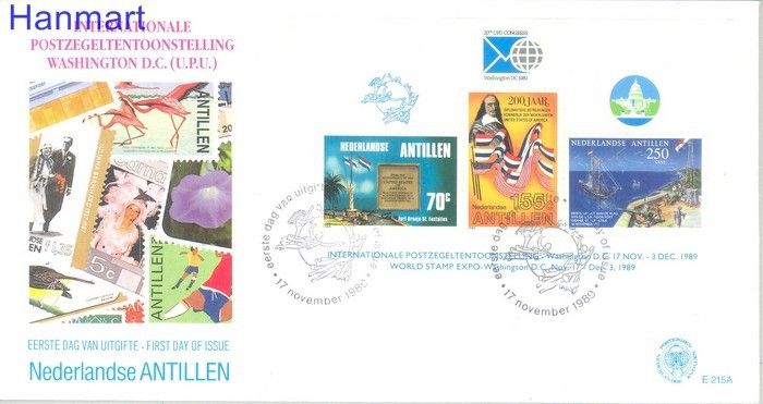 Znaczek Antyle Holenderskie 1989 Mi bl35 FDC