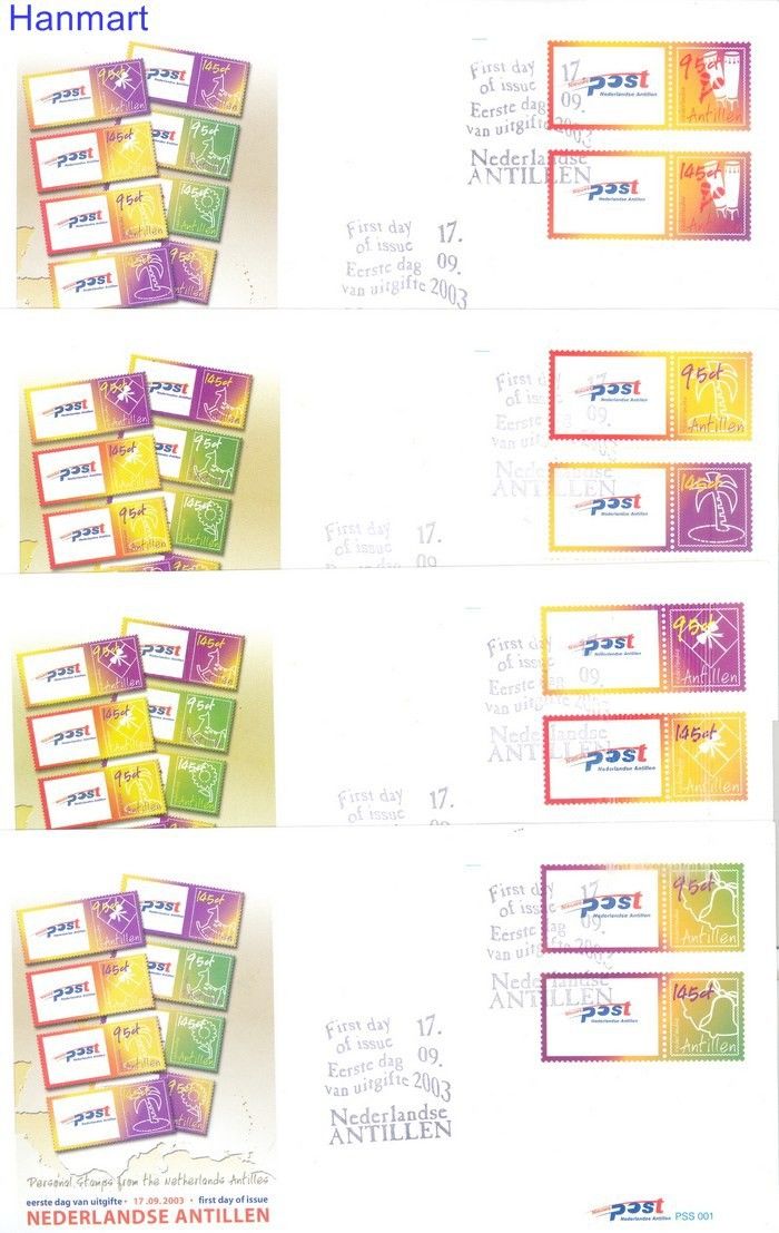Antyle Holenderskie 2003 Mi 1224, 1230, 126-1228, 1232-1234 FDC
