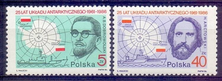 Znaczek Polska 1986 Mi 3033-3034 Fi 2885-2886 Czyste **