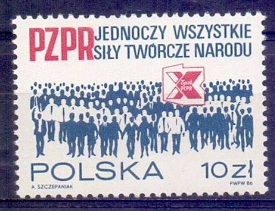 Znaczek Polska 1986 Mi 3035 Fi 2887 Czyste **