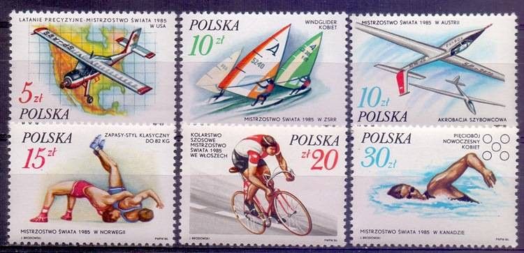 Znaczek Polska 1986 Mi 3042-3047 Fi 2894-2899 Czyste **