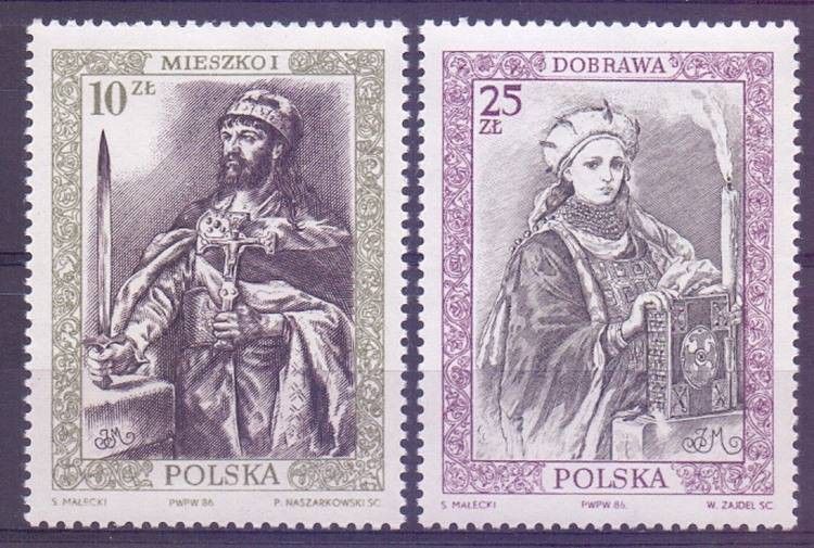 Znaczek Polska 1986 Mi 3066-3067 Fi 2918-2919 Czyste **