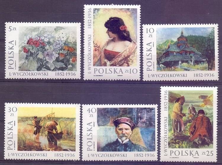 Znaczek Polska 1987 Mi 3082-3087 Fi 2934-2939 Czyste **