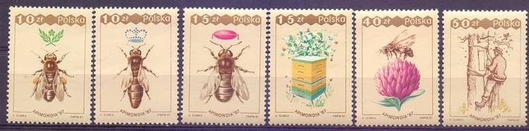 Znaczek Polska 1987 Mi 3106-3111 Fi 2958-2963 Czyste **