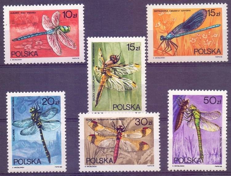Znaczek Polska 1988 Mi 3134-3139 Fi 2986-2991 Czyste **