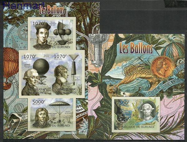 Znaczek Burundi 2012 Mi ark2406-2409B+bl214B Czyste **