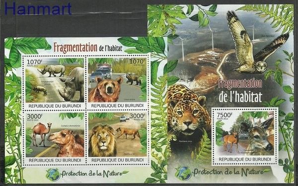 Znaczek Burundi 2012 Mi ark2615-2618+bl247 Czyste **
