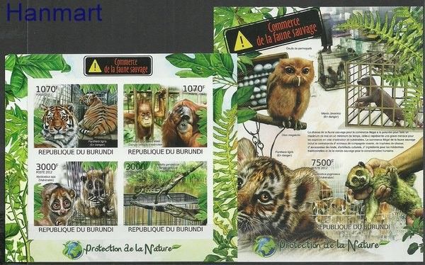 Znaczek Burundi 2012 Mi ark2620-2623B+bl248B Czyste **