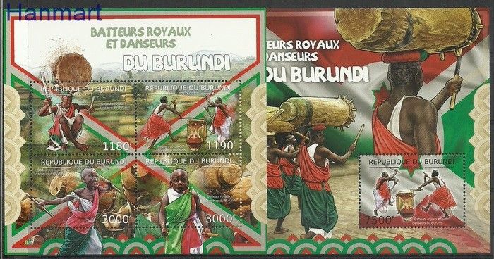 Znaczek Burundi 2012 Mi ark2695-2698+bl263 Czyste **