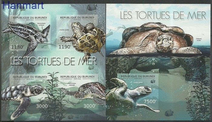 Znaczek Burundi 2012 Mi ark2788-2791B+bl282B Czyste **