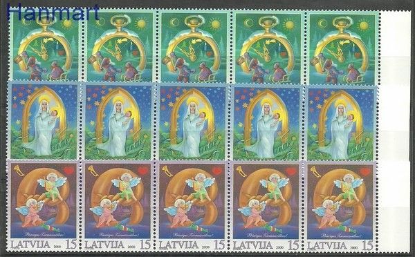 Znaczek Łotwa 2000 Mi 535-537 Czyste **
