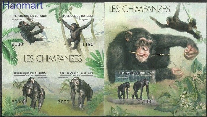 Znaczek Burundi 2012 Mi ark2853-2856B+bl295B Czyste **