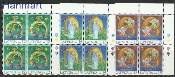 Znaczek Łotwa 2000 Mi 535-537 Czyste **