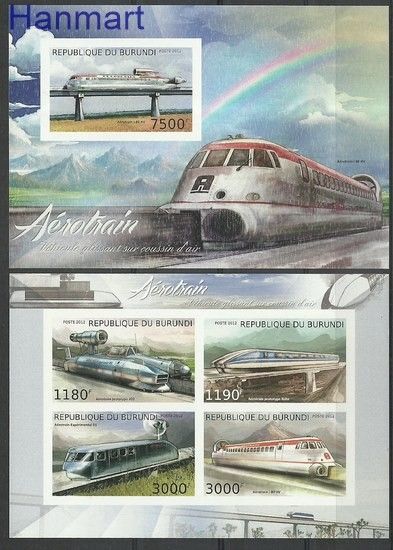 Znaczek Burundi 2012 Mi ark2943-2946B+bl313B Czyste **