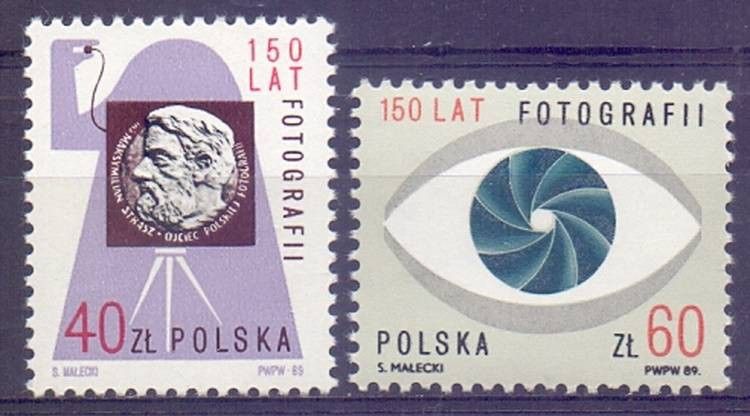 Znaczek Polska 1989 Mi 3232-3233 Fi 3084-3085 Czyste **
