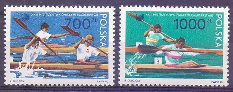 Znaczek Polska 1990 Mi 3279-3280 Fi 3131-3132 Czyste **