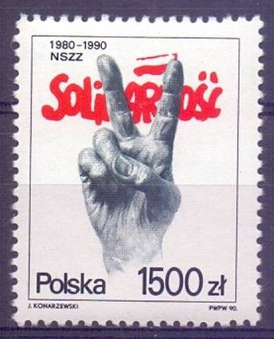 Znaczek Polska 1990 Mi 3281 Fi 3133 Czyste **