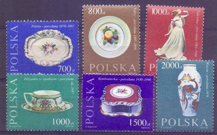 Znaczek Polska 1990 Mi 3288-3293 Fi 3140-3145 Czyste **