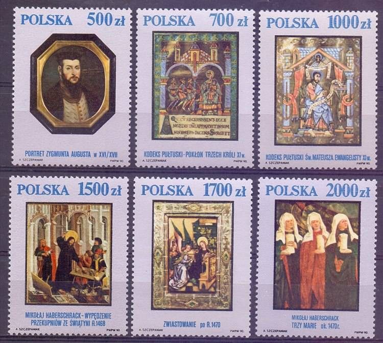 Znaczek Polska 1991 Mi 3306-3311 Fi 3158-3163 Czyste **