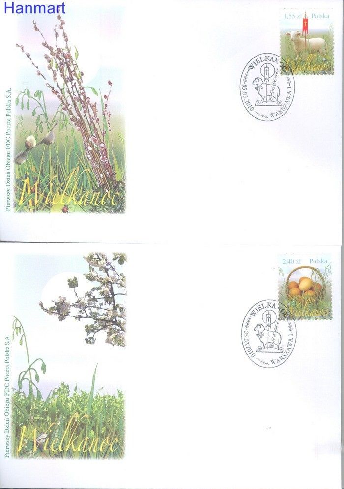 Znaczek Polska 2010 Mi 4474-4475 Fi 4324-4325 FDC