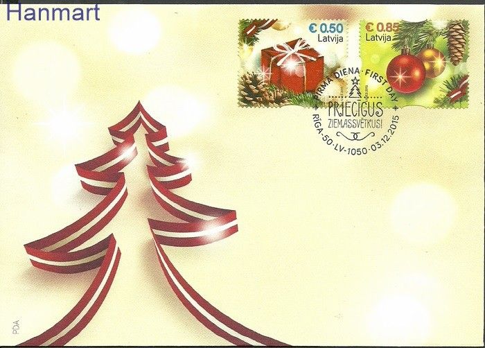 Znaczek Łotwa 2015 Mi 969-970 FDC
