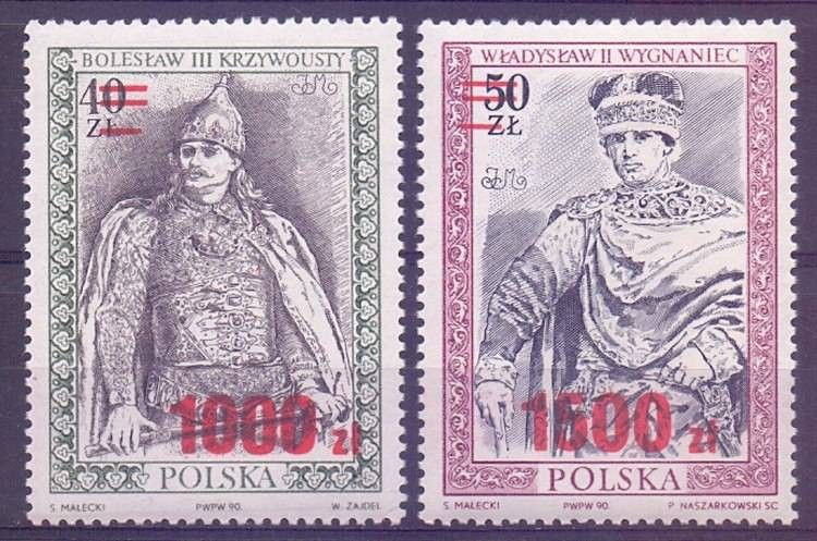 Znaczek Polska 1991 Mi 3315-3316 Fi 3167-3168 Czyste **