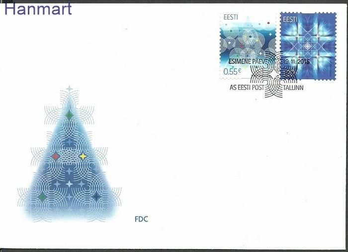 Znaczek Estonia 2015 Mi 843-844 FDC