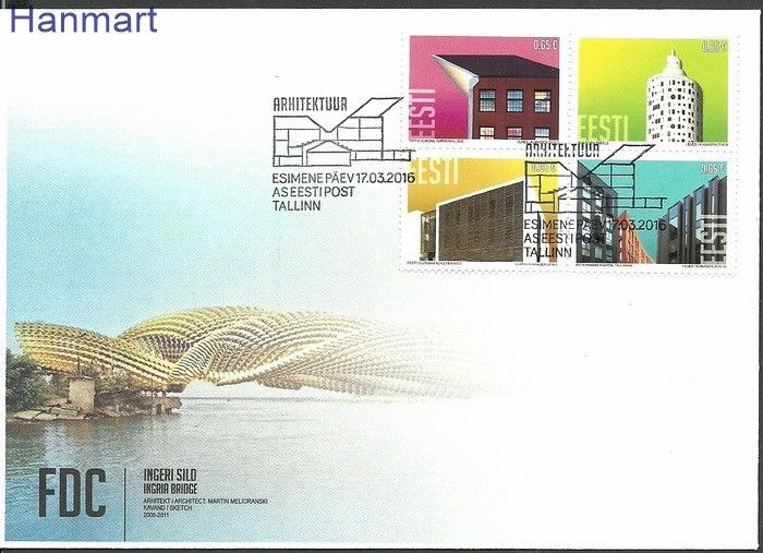 Znaczek Estonia 2016 Mi 852-855 FDC