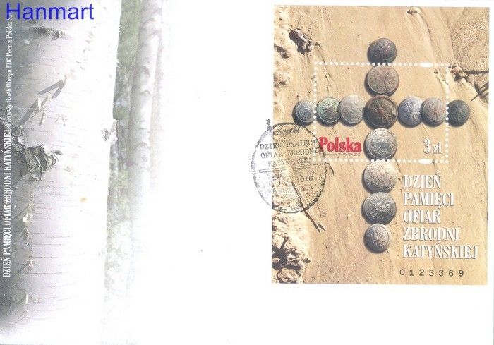 Znaczek Polska 2010 Mi bl193 Fi bl 224 FDC