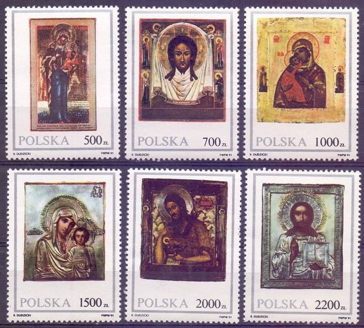 Znaczek Polska 1991 Mi 3319-3324 Fi 3171-3176 Czyste **