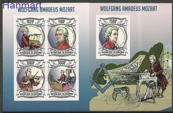 Znaczek Burundi 2013 Mi ark3013-3016B+bl327B Czyste **